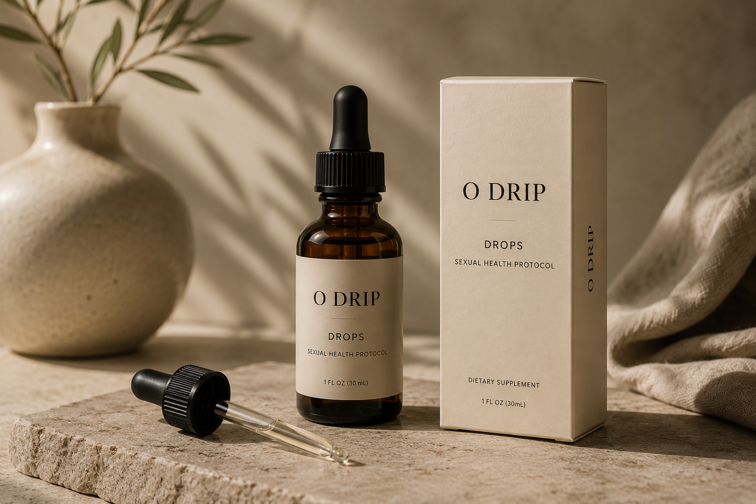 O DRIP Drops — amber bottle with pipette